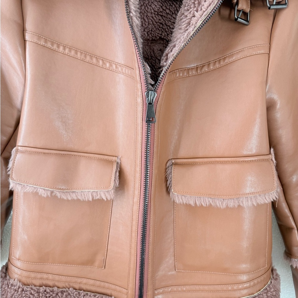 Bagatelle Faux Leather Cognac Jacket - Picture 2 of 7
